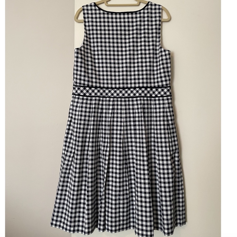 Talbots Gingham Fit & Flare Sleeveless Dress - 16P - Picture 2 of 7